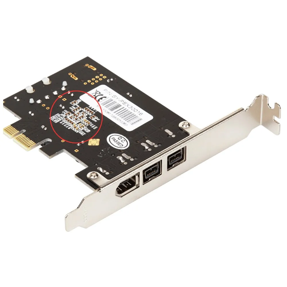 2 порта 1394B + 1394A PCI-e карта с 6-контактным до 4-контактным кабелем внешний Firewire 800 400 IEEE