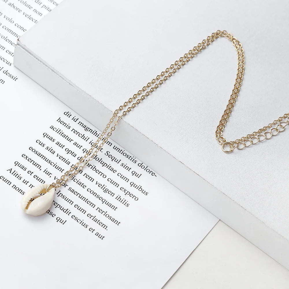 YAOLOGE 2019 новый богемный стиль Cowrie Conch SeaShell Shell кулон ожерелье для женщин Мода океан