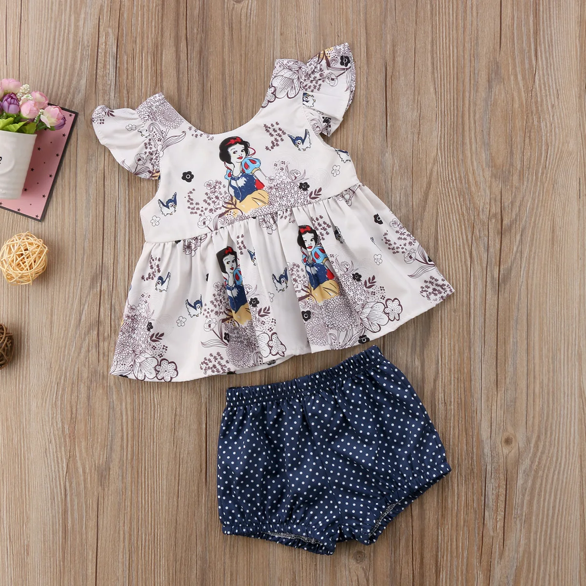 2018 топы с героями мультфильмов для новорожденных девочек футболка и шорты трусы