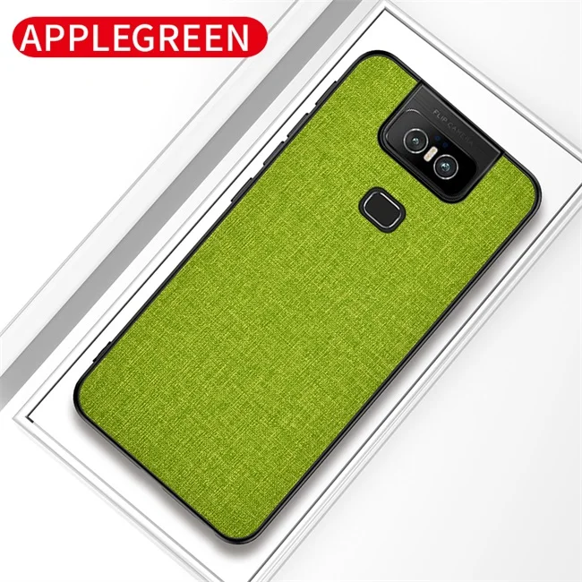 Green Роскошный тканевый чехол для Asus Zenfone 6 ZS630KL, кожаный мягкий чехол из ТПУ, Жесткий Чехол из поликарбоната Для Zenfone 6, противоударный чехол - Цвет: Green
