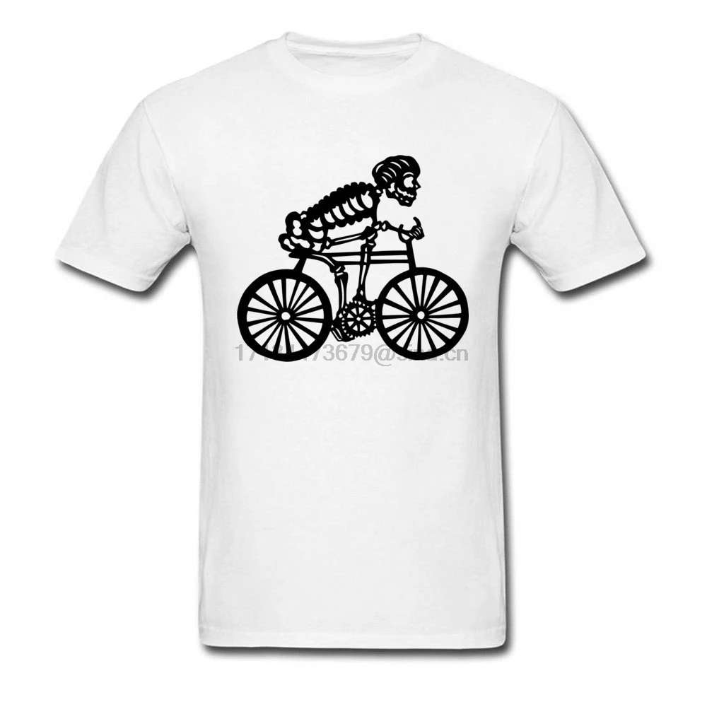 Футболка мужская в готическом стиле тенниска с рисунком черепа скелета крутой