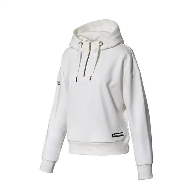 Li-Ning Женская баскетбольная Толстовка BAD FIVE, теплый флисовый зимний свитер с подкладкой из 66% полиэстера и 34% хлопка, спортивный свободный свитер AWDN798 COND18 - Цвет: AWDN798-4H