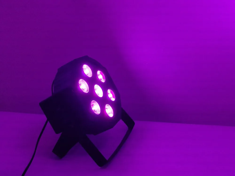 DMX управление светодиодный Par 7x18 Вт RGBWA UV 6в1 роскошный DMX 9 каналов Светодиодный плоский Par свет 7X12 Вт светодиодный плоский Par вечерние DJ дискотеки