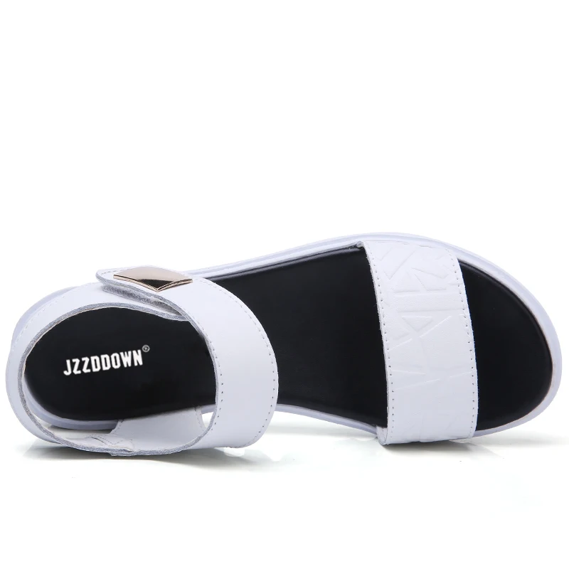 Сандалии женские из натуральной кожи повседневные шлепанцы на платформе обувь