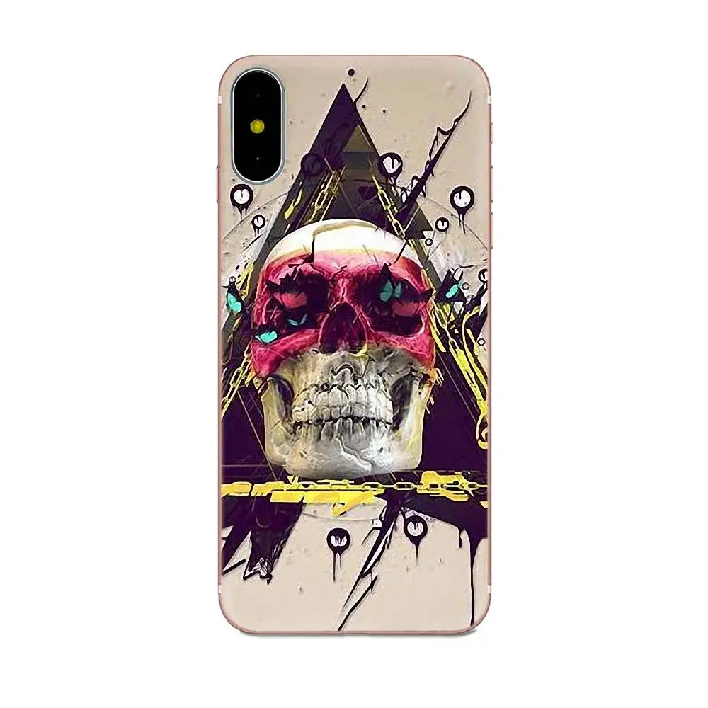 Для Sony Xperia Z Z1 Z2 Z3 Z4 Z5 compact Mini M2 M4 M5 T3 E3 E5 XA XA1 XZ Премиум ТПУ чехлы с цветком и черепом