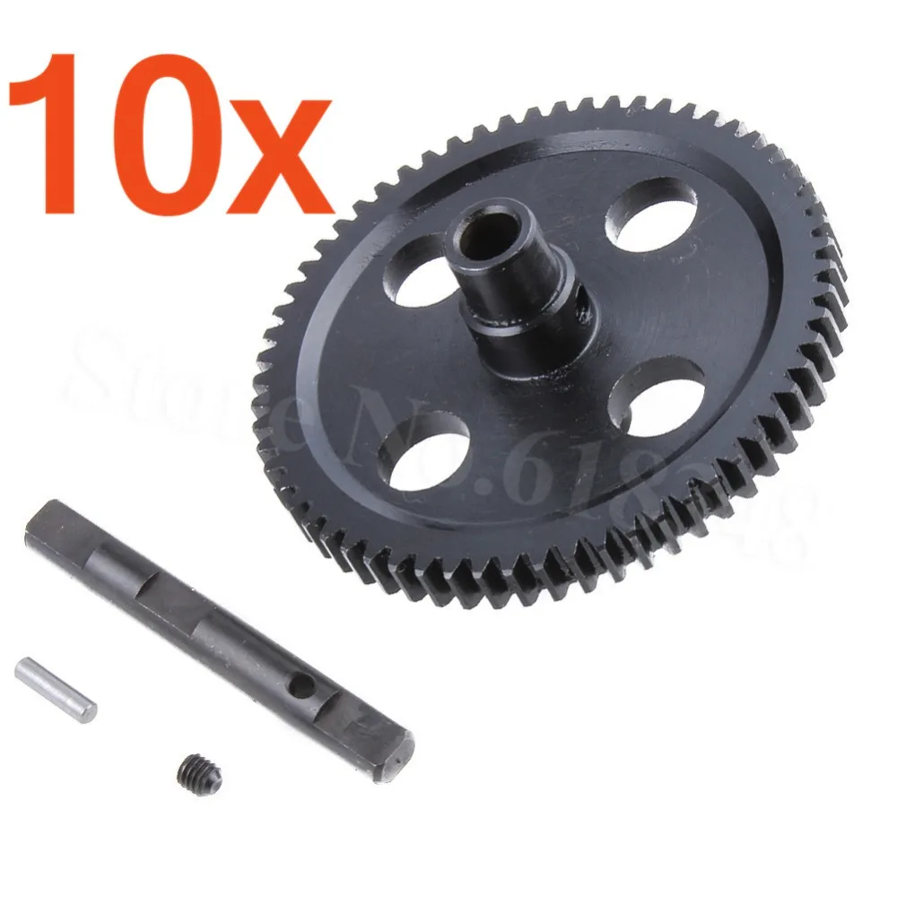 

10Pcs Metal Spur Diff Main Gear 62T Reduction 0015 For WLtoys 12428 12423 1/12 RC Car Crawler Short Course Truck Upgrade Parts