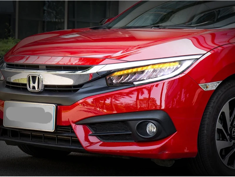 2 шт. Автомобиль Стайлинг фара для HONDA CIVIC фары DRL дневного света полный светодиодный Тип Gen 10th