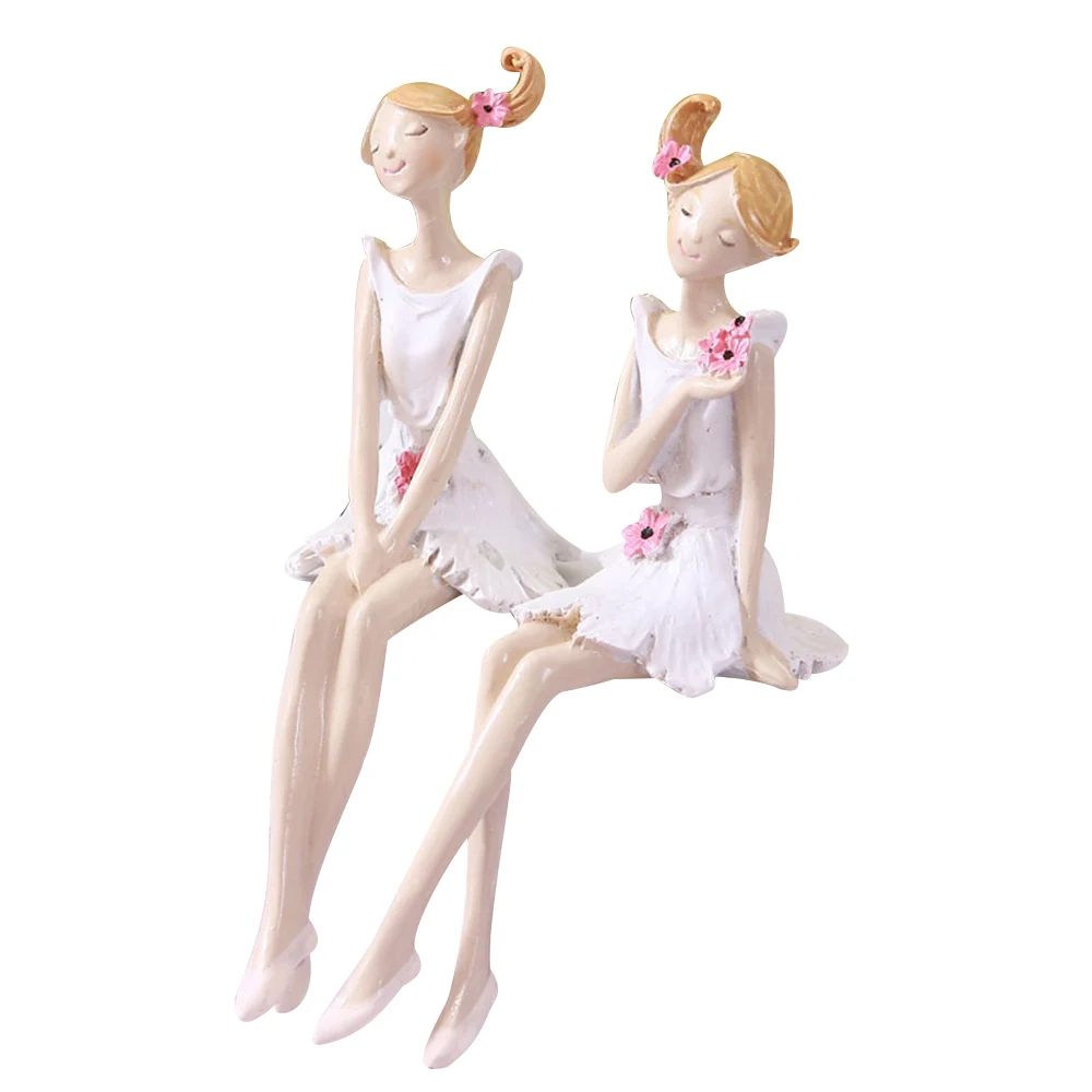 Красивый ангел статуэтки из смолы сказочные фигурки свадебное украшение для
