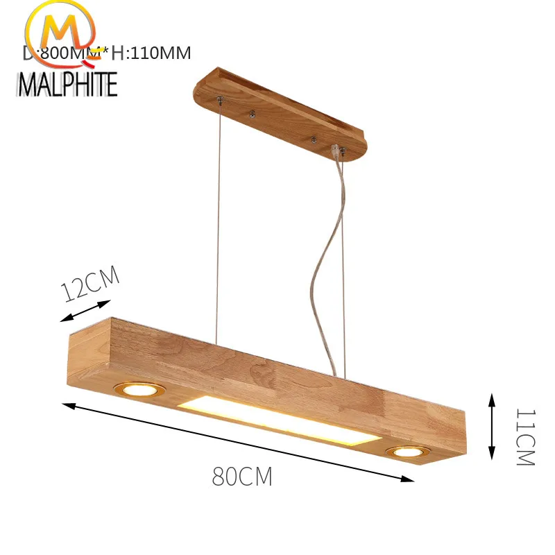 

Nordic Wooden rectangle pendant lights Woodwork Living room hanglamp pendant lamp Modern lighting fixtures home decor luminaire