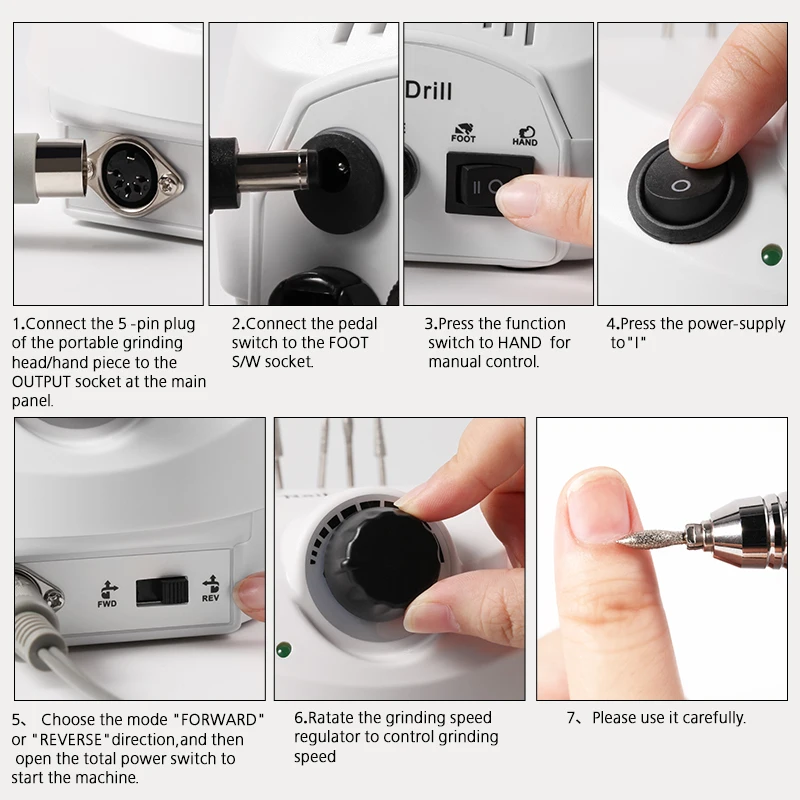 ROSALIND 1 набор электрическая дрель для маникюра евро вилка дизайн ногтей