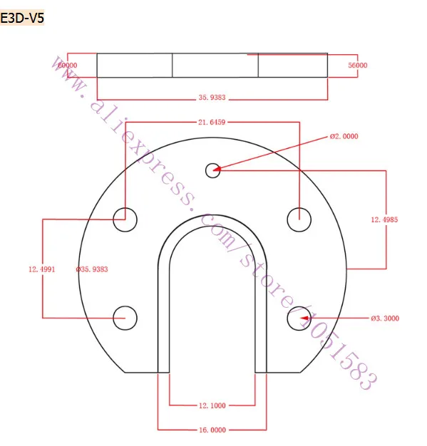 2 шт. MKIV hotend / V5/ V6 Hotend J-head Hot End алюминиевая пластина крепления U-образный монтаж f/