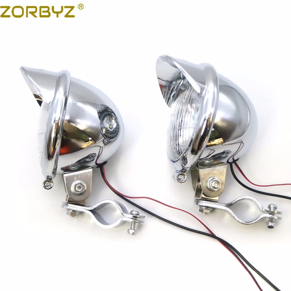 ZORBYZ мотоциклетный Хромированный Светодиодный проходящий точечный