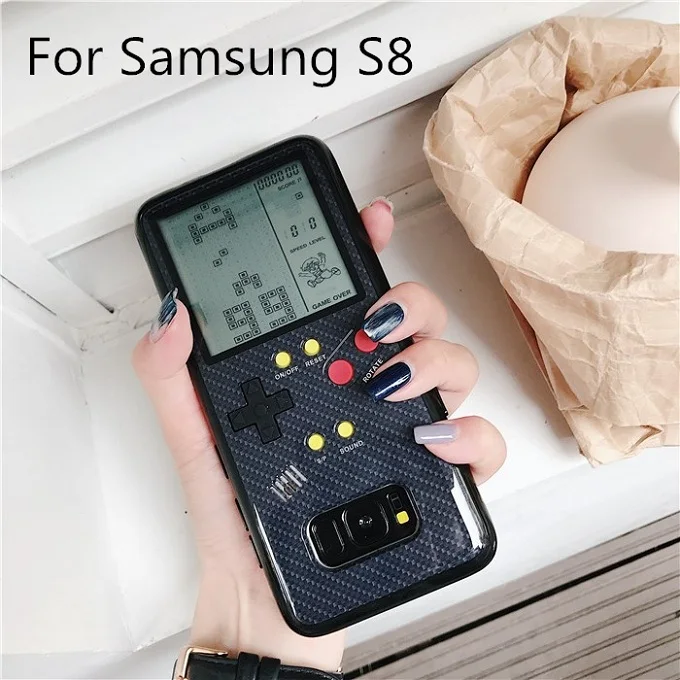 Ретро чехол для телефона Gameboy Tetris для samsung Galaxy S8 S9, чехол для игровой консоли, Подарочный силиконовый чехол для S9 Plus, чехол для мобильного телефона - Цвет: For Samsung S8