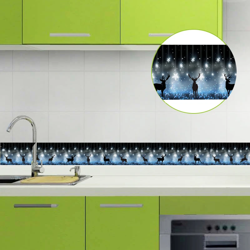 Самоклеящиеся ПВХ обои 5 м бордюры для кухни ванной плинтус наклейка съемная