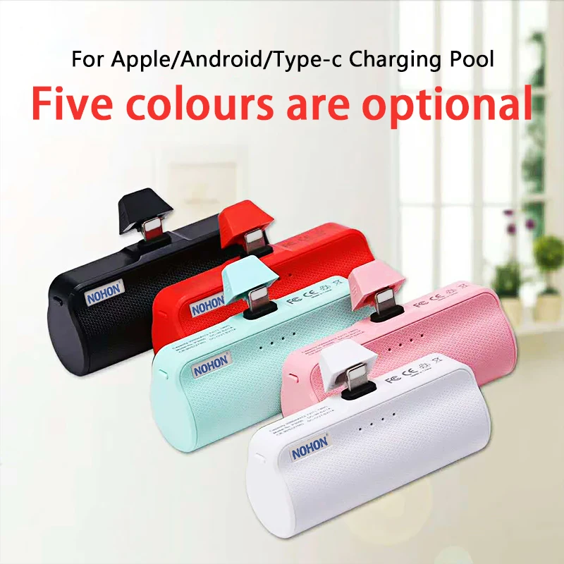 Портативное зарядное устройство NOHON Mini USB Type C 3000 мАч с функцией быстрой зарядки