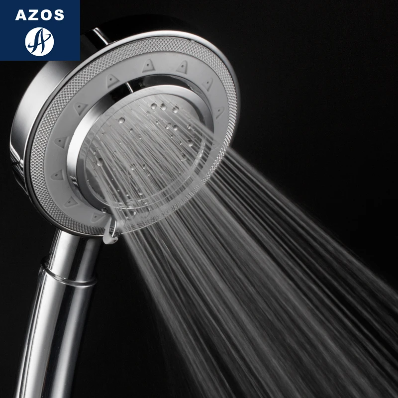 Насадка для душа Azos хромированная из АБС пластика три функции под давлением