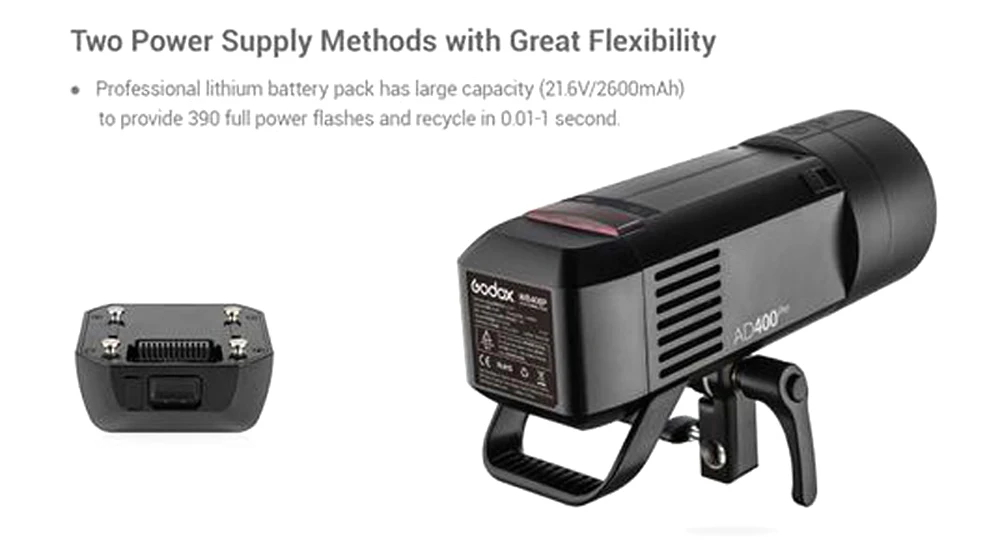 Godox Witstro AD400Pro ttl HSS Внешняя вспышка литий-ионная батарея 2,4G триггер софтбокс AD-S85S тубус отражателя Barndoon Speedlight Kit