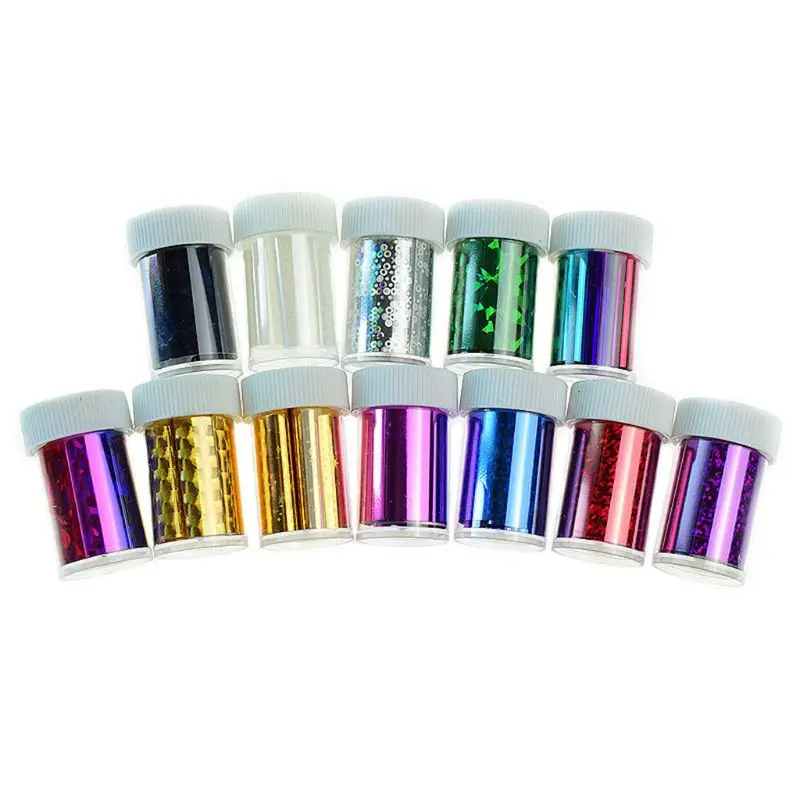 12 бутылок/набор звездная бумага сделай сам маникюрный блеск Блестящие модные