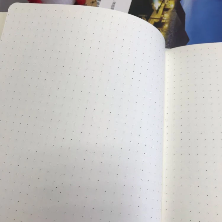 A5 Dotted Bullet Journal Kawaii Pink Leather Diary Blank Pages Sketchbook Notebook for School Office Notepad Customize Logo D40