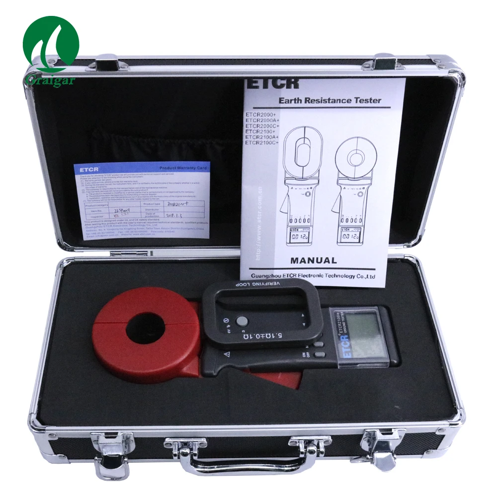 ETCR2100 + цифровой зажим на тестер сопротивления заземления Измеритель