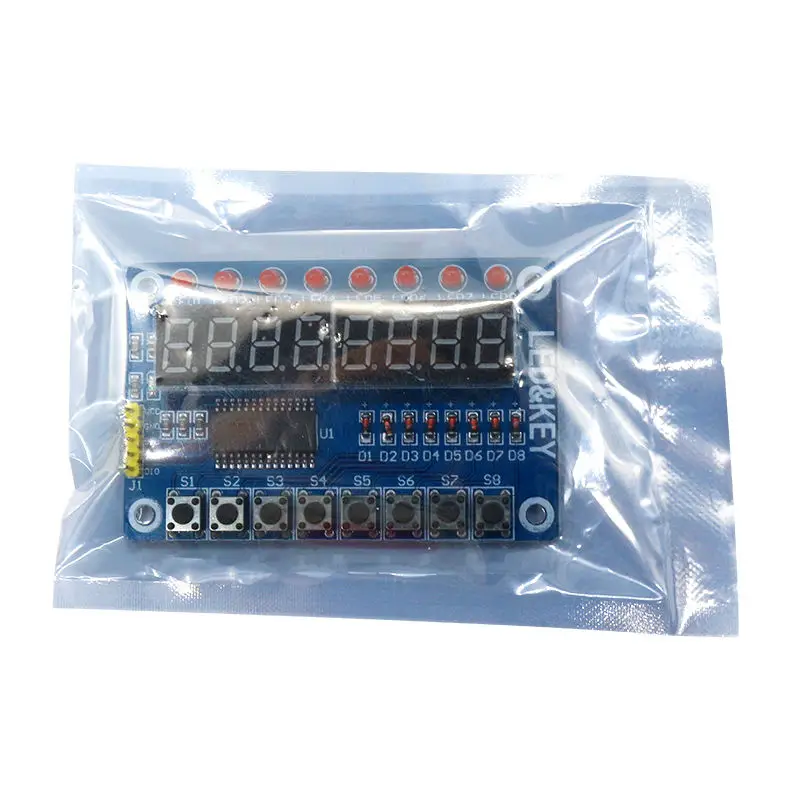 Новая цифровая светодиодная трубка 8 Bi битный модуль дисплея TM1638 для Arduino AVR