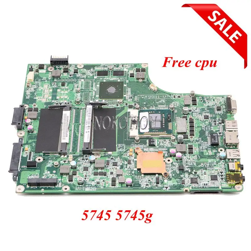NOKOTION для acer aspire 5745 5745G материнская плата ноутбука 2 Разъем карты памяти HM55