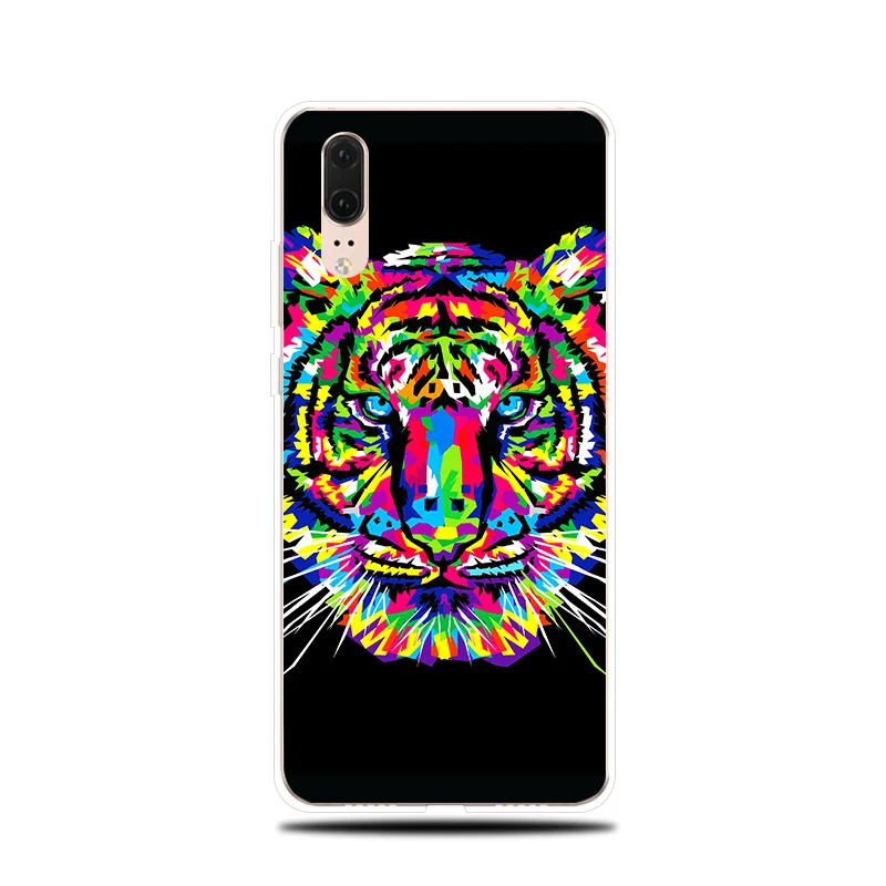 Силиконовый чехол для телефона Cheetah Tiger Lion Huawei P8 P9 Lite 2017 P Smart 2019 мягкий P10 P20 P30 Pro |