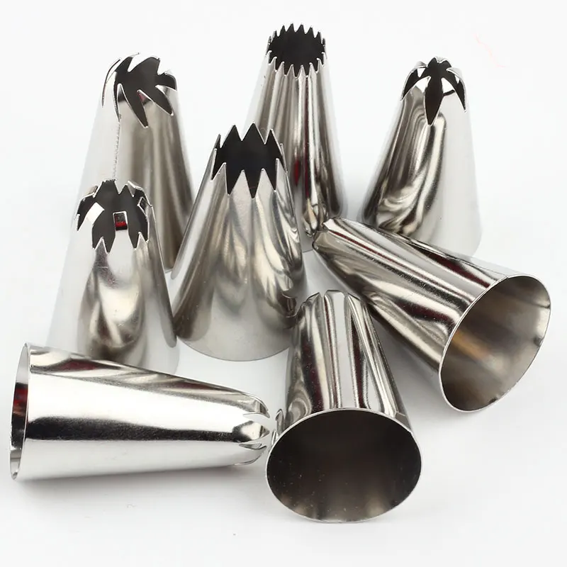 8 шт. большой размер русская выпечка глазурь трубы сопла из нержавеющей стали