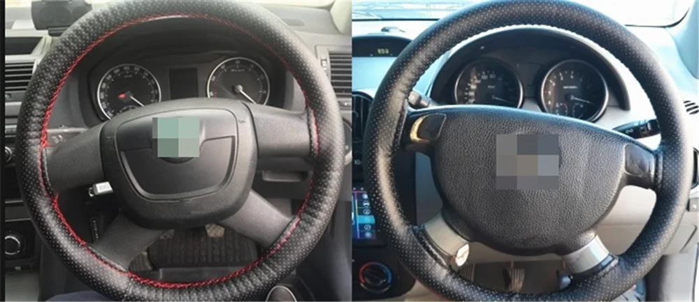 Автомобильные DIY плетеные Ручные Швейные чехлы на руль S M L код Автозапчасти для