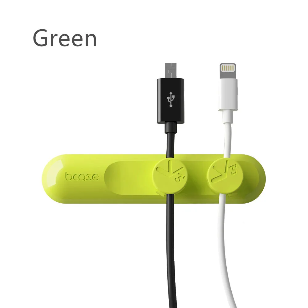 Green Xiaomi Mijia Bcase Tup Магнитные Настольные Кабельные Зажимы для управления шнуром Крошечные 3 размера в 1 органайзер для проволочных кабелей для Xiaomi Smart Home - Цвет: Green