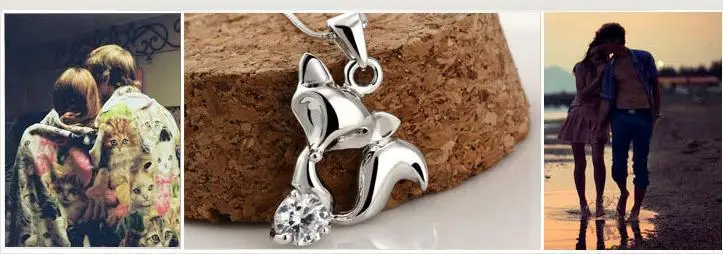 Женское ожерелье с подвеской в виде лисы из чистого серебра 925 пробы подарок на