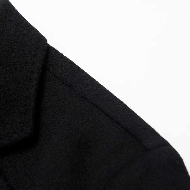 Высококачественный тренчкот из 90% шерсти мужская брендовая одежда черная