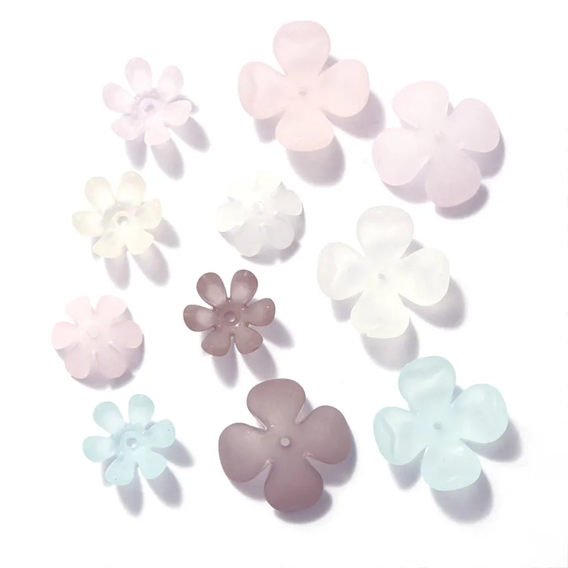 Женские полимерные серьги капельки из пластика в форме цветка простой стиль