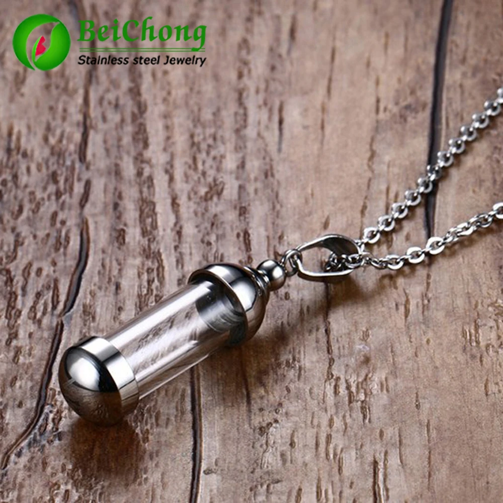 (10 шт./лот) мужская трубка из нержавеющей стали подвеска в виде бутылочки парфюма