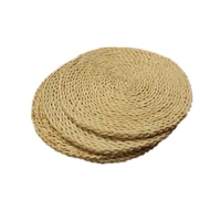 3pcs corn straw braided dining table mats coasters mat natural handmade woven table placemat insulation resuable pad