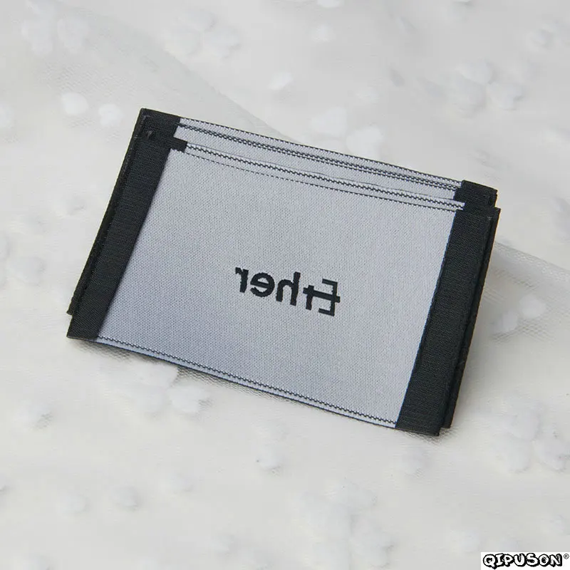 DH056 Пользовательский логотип фирменное наименование тканые ярлыки для