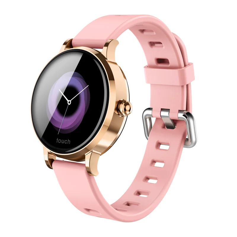 Silica pink S9 Смарт часы для женщин монитор сердечного ритма Смарт фитнес Браслет Bluetooth Спорт водонепроницаемый леди Smartwatch для Android IOS pk H8 - Цвет: Silica pink