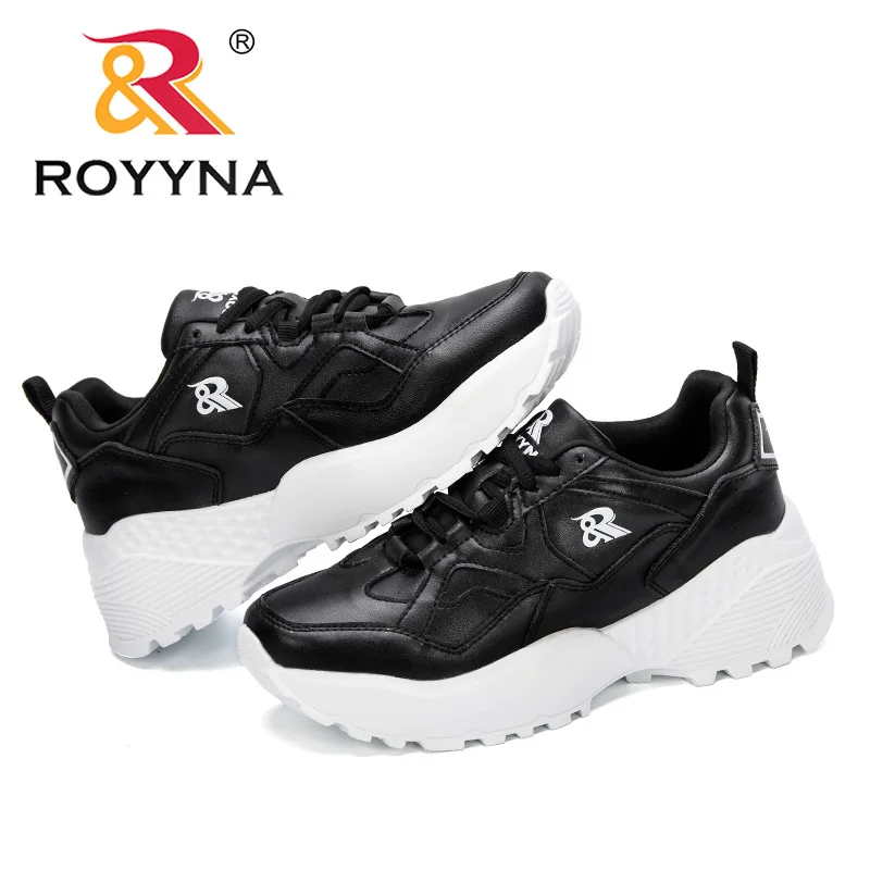 

ROYYNA 2019 New Style Platform Sneakers White Shoes Woman Causal Shoes Female Chunky Trainers Ncqueens Shoes Walking Frminimo