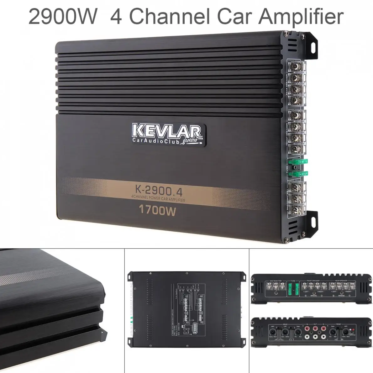 1700 W! DC12V класса AB цифровой 4 канала Алюминий сплав высокого Мощность автомобильный Стерео Усилители для автомобиля, дома