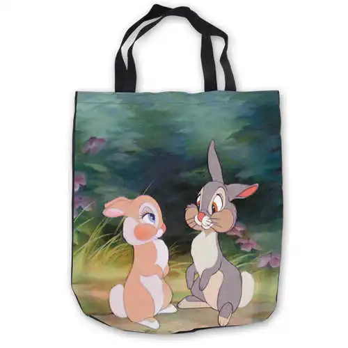 Ручная Сумка тоут artoon Bambi Rabbit (1) Повседневная Складная пляжная сумка 180911 03 52|Сумки