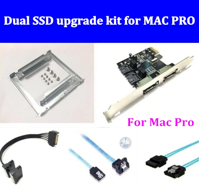 Новый комплект для обновления двойного SSD MAC PRO 1 5 (двойной лоток ssd/кабель sata/карта