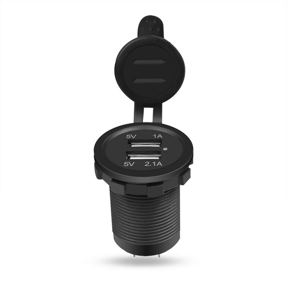 Автомобильное зарядное устройство с двумя USB портами 12 В/24 В 5 3 1 А|Кабели адаптеры