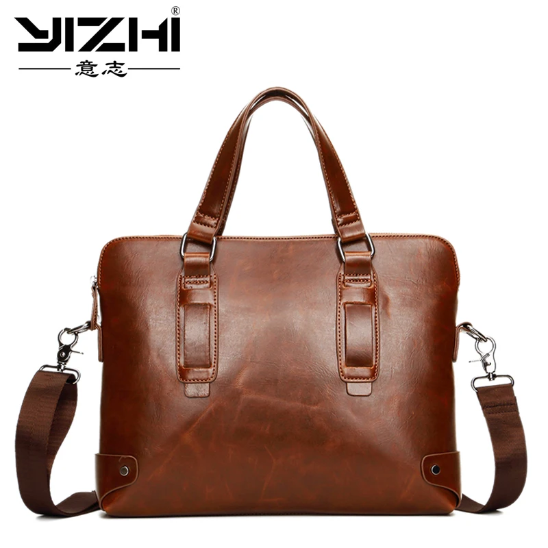 Бренд Crazy horse искусственная кожа мужчины сумки vintage деловые кожаные Портфели