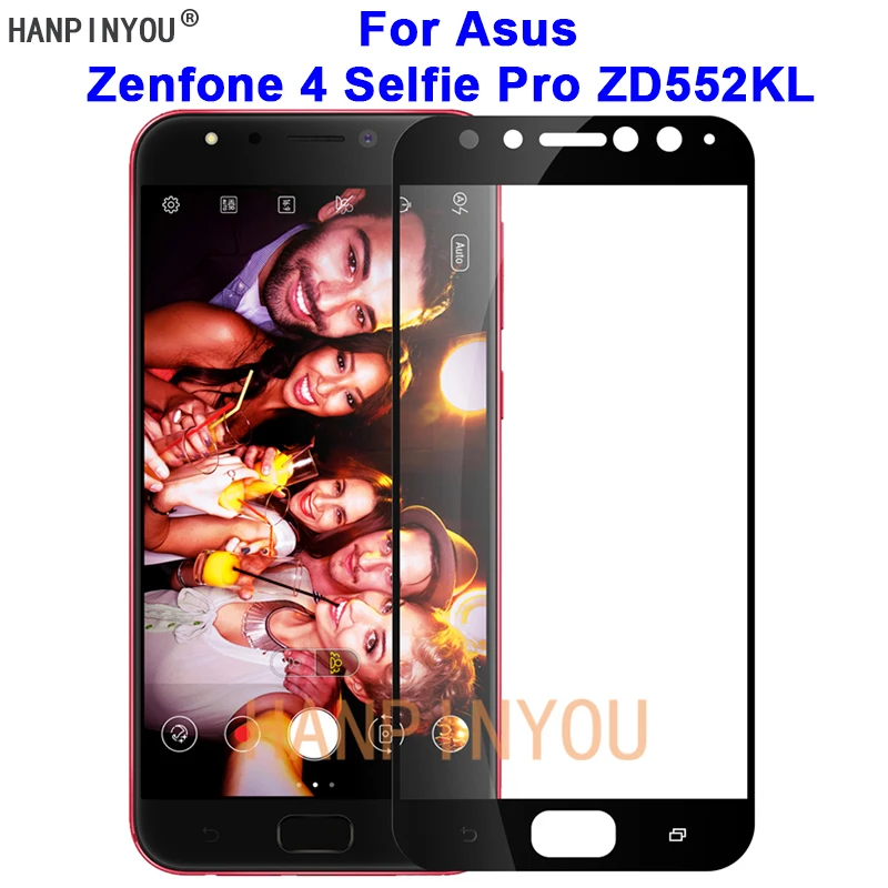 Для Asus Zenfone 4 Selfie Pro ZD552KL 5 &quotновая твердость 9H 2.5D полное покрытие закаленная