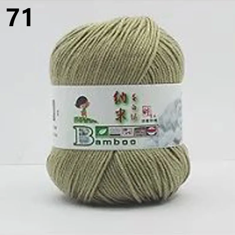 6ply акриловый Yarnsilk белок хлопок мягкое качество детский двор для ручного вязавязаный крючком ручной вязки DIY пряжа 50 г - Цвет: 71