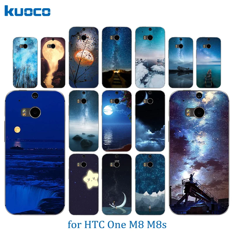 Задняя крышка для HTC One M8 Чехол мобильного телефона Мягкий Силиконовый ТПУ Capa с