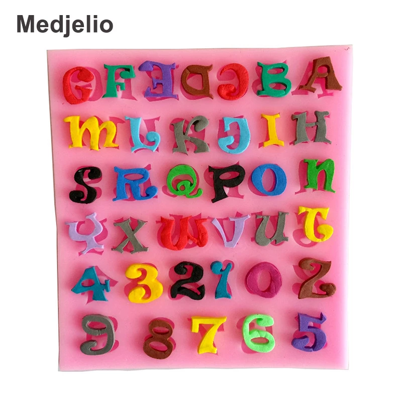 Медьелио английская силиконовая форма буквы цифровые цифры инструменты для