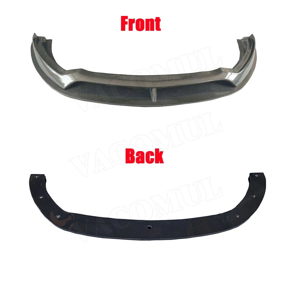 

Front Lip Spoiler For Ford Mustang Coupe 2015 2016 2017 AC Style Carbon Fiber Head Bumper Chin Shovel Guard Car Styling