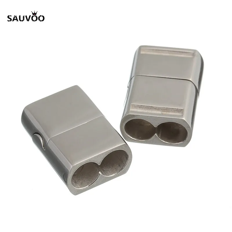 Sauvoo 1 шт. серебристый цвет двойное отверстие 4 мм 6 нержавеющая сталь Стандартная