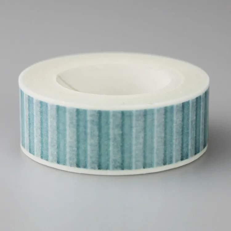 Лента маскирующая свежая синяя/белая 1 5 см|label masking tape|washi tapestriped washi tape |